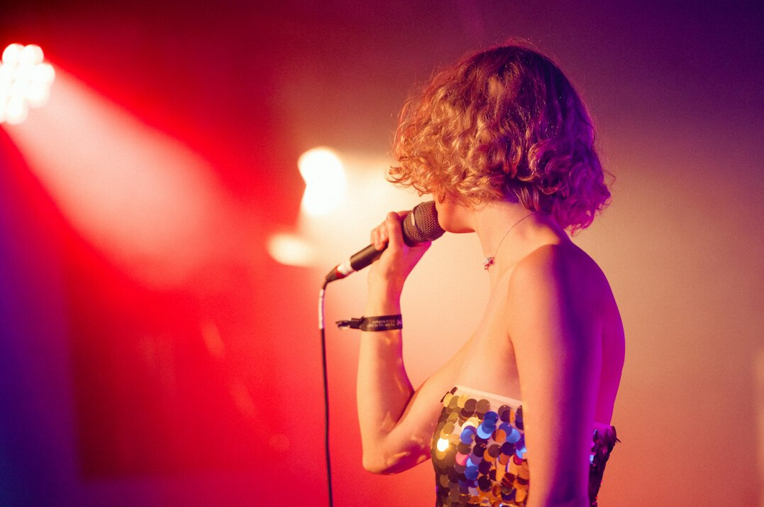 female singer on stage