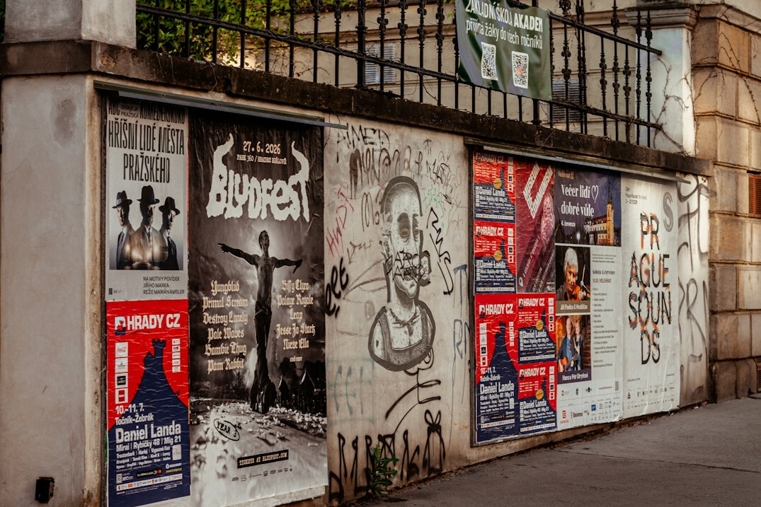 election posters on wall
