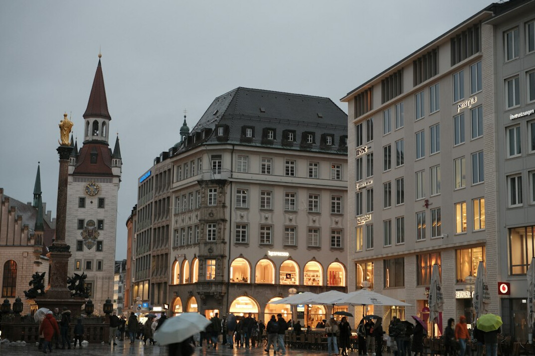 munich city skyline at night
